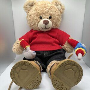 Build a Bear Workshop Happy Hugs Mechanic Swirl Teddy Plush W/ Clothes & Boots